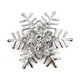 thumbnail image 2 of GOOHOCHY 4 servilleteros con forma de copo de nieve, hebillas plateadas brillantes y servilleteros metálicos para mesas de comedor informales o formales (plateados)., 2 of 7