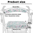 thumbnail image 6 of HELLHERO Macaron Tropical Leaf Theme Seat & Backrest Covers Walker Seat Cushion Cover Washable for The Elderly Easy Install Reusable for Stain Proof for Elderly, 6 of 7