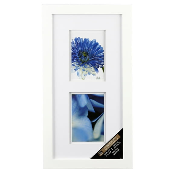 Gallery 2 Opening White Frame with Double Mat by Studio Decor
