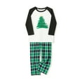 thumbnail image 2 of Family Matching Pajamas Set Christmas Tree Print Long Sleeve Tops and Stretch Casual Plaid Pants Sleepwear, 2 of 7