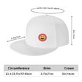 thumbnail image 4 of TEQUAN Flat Brim Hat Snapback Hats, Happy Smile Face Pattern Adjustable Men Baseball Cap (White), 4 of 6