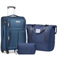 thumbnail image 1 of Juego de equipaje LARVENDER Softside de 3 piezas con cierre TSA, azul, 1 of 6