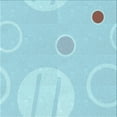 thumbnail image 1 of Ahgly Company Machine Washable Indoor Square Transitional Tron Blue Area Rugs, 6' Square, 1 of 7