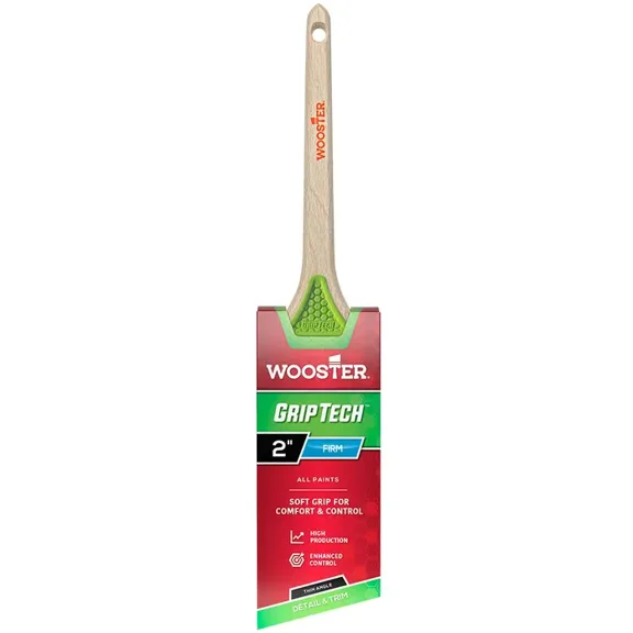 The Wooster Brush 1034715 2 in. GripTech Firm Thin Angle Paint Brush