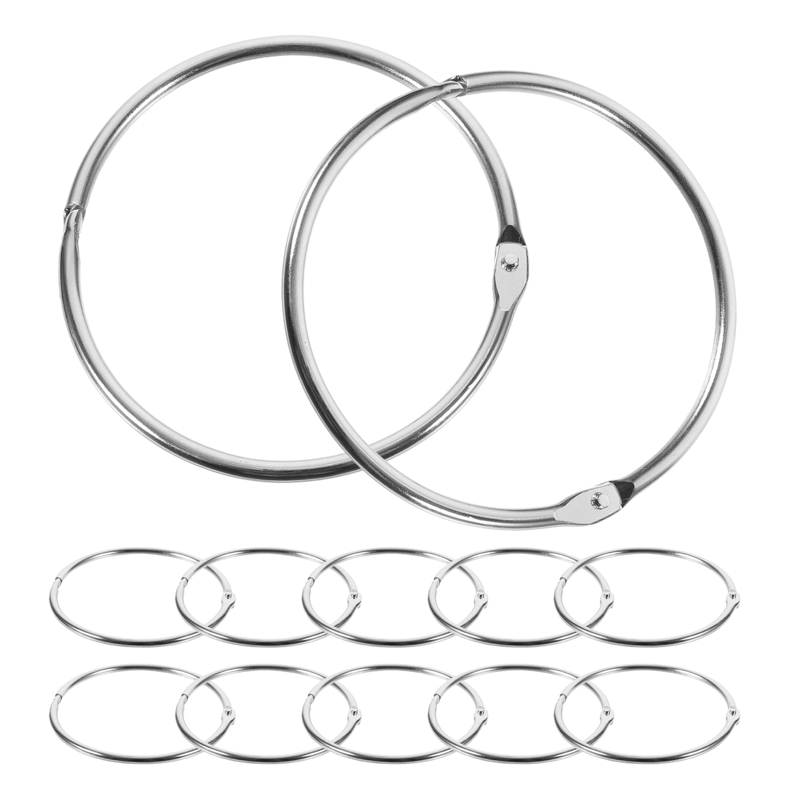 PATIKIL 100 Pack Loose Leaf Rings - 1.97 Inch OD Plastic O Rings For DIY Books, Scrapbooks & Organizing