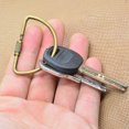 thumbnail image 4 of Advancent Paquete de 6 llaveros en forma de U, anillo de latón, llaveros con hebilla, llavero para el hogar, accesorios de almacenamiento para acampar al Artesanía tipo 3 Advancent HA010940-03, 4 of 6