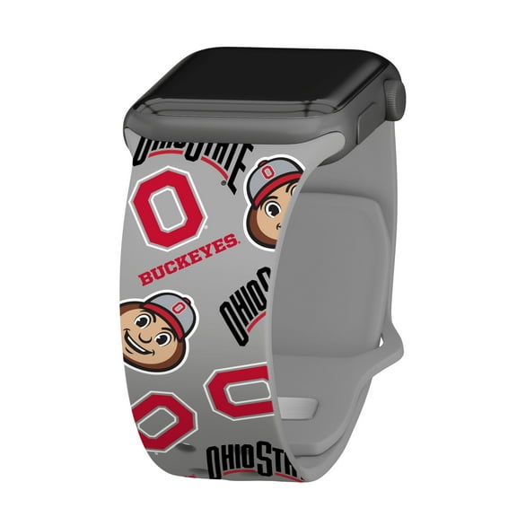 Buckeyes HD Unisex Scattered Watch Band for Apple Watch, 42/44/45/49mm(46mm Series 10) Gray Long by Affinity Bands