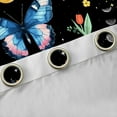 thumbnail image 4 of Castle Fairy Blue Pink Butterfly Black Out Curtains for Boys Girls,Bohemian Theme Curtains Pack of 2 (42x63 Each),Chic Floral Flowers Bedroom Curtains,Luxury Bedroom Decor, 4 of 6