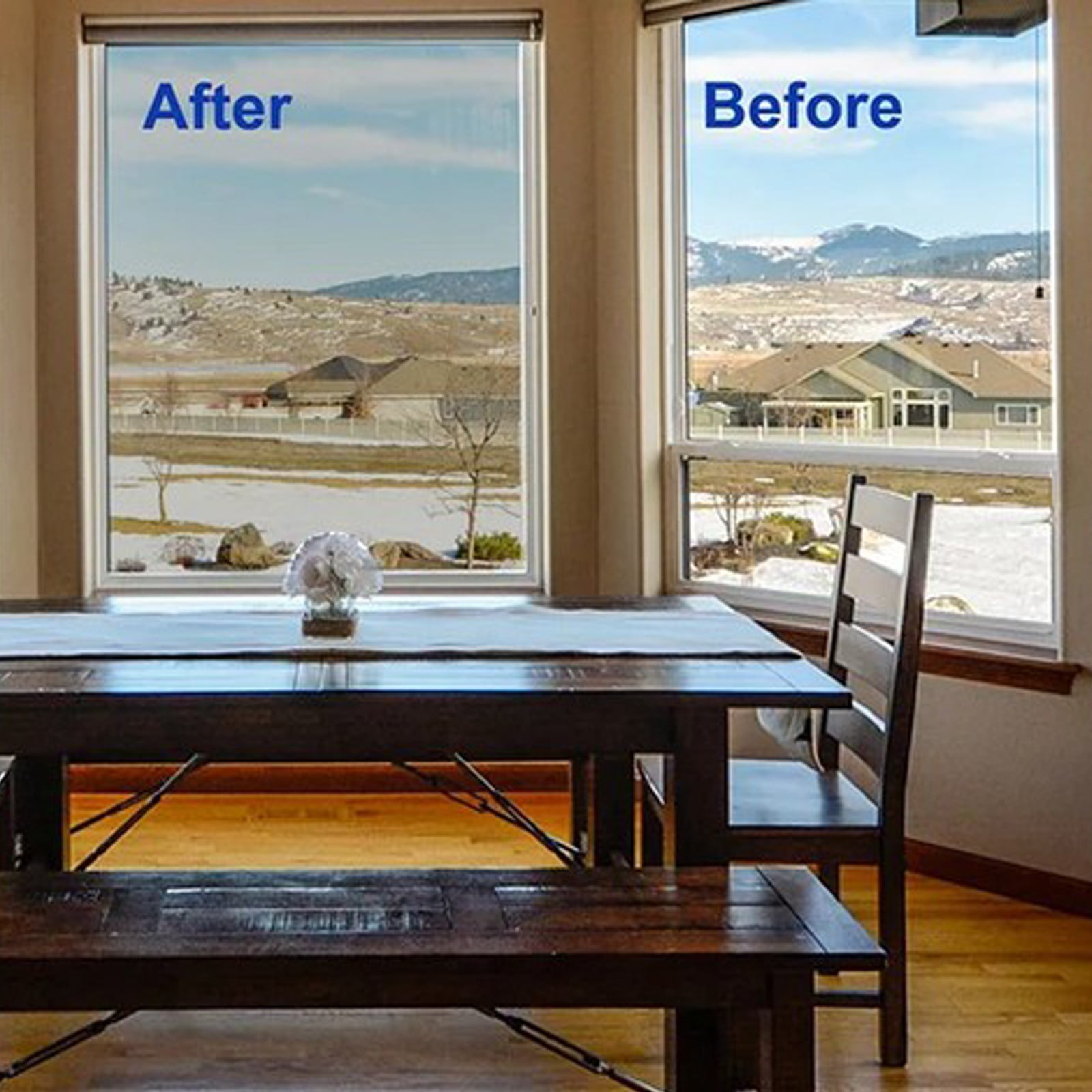 Sun Blocking Window Film Heat Reflective One Way Mirror Film Anti Heat Indoor Window Tint Privacy Film See Out not in Window Cling 19.7 x 39.37 Inches
