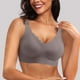 thumbnail image 2 of Sujetador sin aros y sin costuras con relleno y escote festoneado para mujer: bralette suave y cómodo sin aros, cobertura total, informal y sexy, 2 of 6