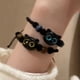 thumbnail image 3 of Pulseras con cuentas de gato lindo, pulsera de gato de cristal, joyería, pulsera de cuerda trenzada, joyería elegante para mujeres, niñas y adolescentes, 3 of 5