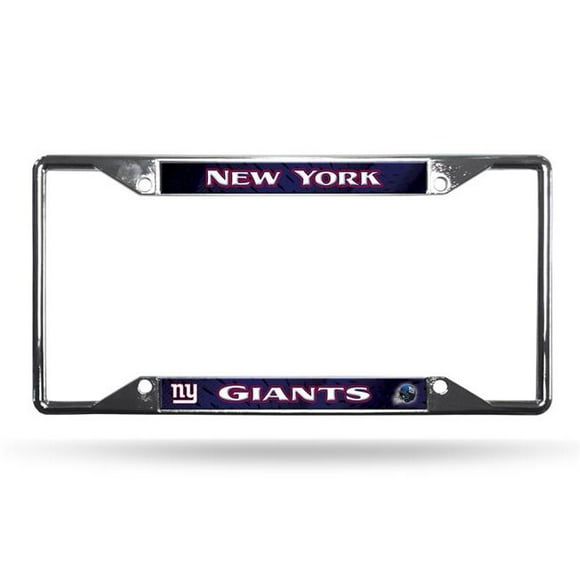 New York Giants License Plate Frame Chrome EZ View