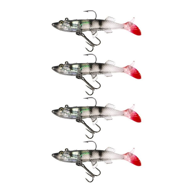4Pcs Sinking T Tails Soft Fishing for Trout Bass Salmon 016 