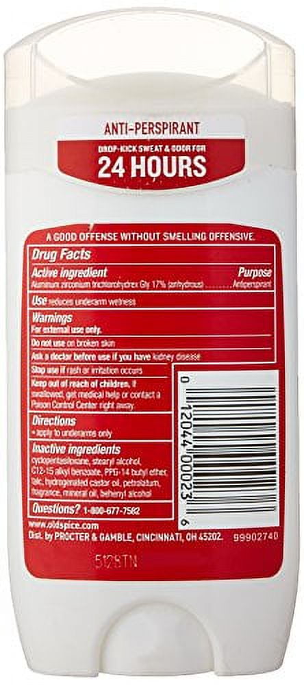 Old Spice High Endurance, Original Scent Men's Anti-Perspirant & Deodorant 3 Oz (Pack of 6)
