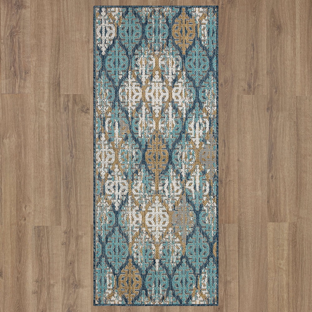 Mohawk Home Ronda Outdoor Area Rug, Blue, 2' 6" x 6'