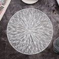 thumbnail image 4 of 1 Pcs Round Placemats Restaurant Hollow PVC Decoration Anti-Hot Meal Mat Dining Table Line Mat Steak Plate Pad Silver, 4 of 5