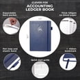 thumbnail image 7 of Clever Fox Accounting Ledger Book - Accounting Log for Small Businesses & Personal Use - Columnar Journal for Tracking Money, Expenses, Deposits & Balance - Hardcover, Large, 7x10″ (Dark Blue), 7 of 7