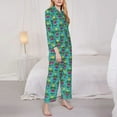 thumbnail image 2 of Bingfone Womens Pajama Sets Sunmmer Cat Print,Long Sleeve Loungewear Pajamas Set-Small, 2 of 8