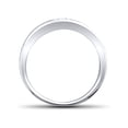 thumbnail image 4 of Mens Diamond Wedding Ring Solitaire Round Brilliant Cut Brushed White Gold Band, 4 of 4