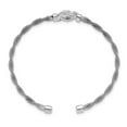 thumbnail image 2 of Primal Silver Sterling Silver Rhodium-plated Twisted Cuff Bangle, 2 of 2