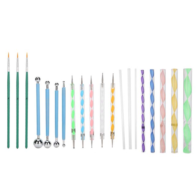 Kit de puntos Mandala Higoodz 20 piezas herramientas de doble cara para uñas Belleza saludable