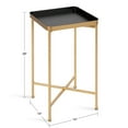 thumbnail image 2 of Kate and Laurel Celia Modern Square Tray Side Table, 14 x 14 x 26, Black and Gold, Foldable Metal Accent Table for Storage and Display, 2 of 7