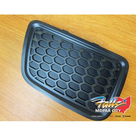 - 2014-2016 Jeep Grand Cherokee Front Grille Drivers Tow Hook Insert Mopar OEM
