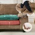 thumbnail image 5 of BRILHAMEZ 107"Modern L-Shaped Sectional Sofa with Movable Ottoman 4 Seat Cloud Sofa Modular Corduroy Deep Seat Couches for Living Room for Living Room, Apartment, Brown, 5 of 9