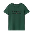 thumbnail image 2 of Camiseta de mujer con cuello redondo, camisetas de verano de moda para el trabajo, mochilero, viaje a la playa S, 2 of 7
