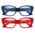 thumbnail image 2 of 2 Pairs Women Oversize Transparent Reading Glasses - Spring Hinge Reader 7024 +2.75, 2 of 3