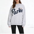 thumbnail image 4 of PARKE Sweatshirt Featuring an embroidered lettering and high-neck design, suitable for both men and women. Crafted from pure cotton, it offers a loose, 4 of 5
