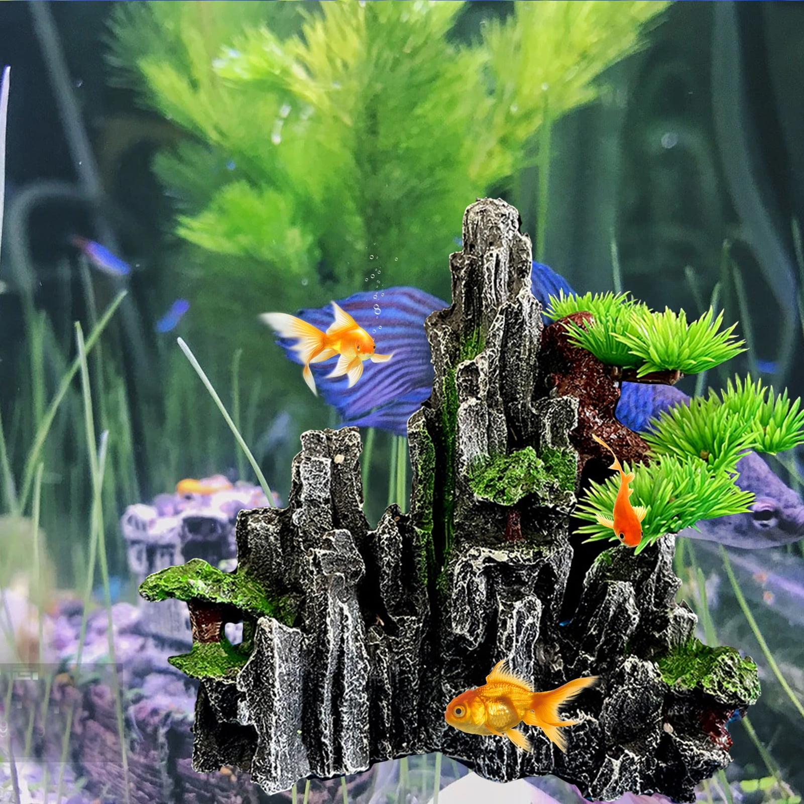 BetterZ Aquarium Rockery Artificial Moss Landscaping Crafts Fish