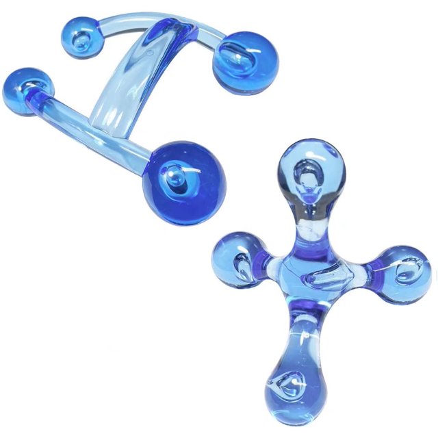 Herramienta de masaje manual portátil JAMW Masajeador de 4 puntos azul