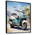 thumbnail image 2 of Designart "Touring with a Scooter Companion III" Scooter Floater Framed Canvas Art Print, 2 of 7