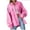 Hot Pink, variant on Fayshow0 Up to 50% off Womens Jean Jackets Cheap $25. Or Less Women's Jean Jacket Frayed Washed Button Denim Jacket With Pockets,Hot Pink XXL