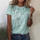 thumbnail image 1 of Fiudx Camisetas para Mujer Camiseta Estampada a La Moda para Mujer, Blusa de Manga Corta, Tops Informales con Cuello Redondo, 1 of 4