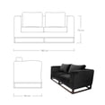 thumbnail image 2 of Sofá Verona 2 Plazas ilios innova Sillón Terciopelo Moderno Minimalista Negro, 2 of 9
