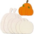 thumbnail image 1 of 6pcs Autumn Pumpkin Wooden Cutouts Thanksgiving Wood Signs Blank Pumpkin Block Pendant 30X23CM, 1 of 5