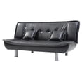 thumbnail image 6 of Glory Furniture Lionel Faux Leather Sleeper Sofa in Black, 6 of 6