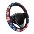 thumbnail image 6 of Uorisanigo American Flag Design Car Steering Wheel Cover 15 Inch Steering Wheel Cover for Women Personalized Car Steering Wheel Protector for Winter Flannel Car Accessories Gift for Friends, 6 of 8