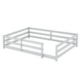 thumbnail image 5 of DreamBuck Full Size Floor Bed, Wood Montessori Floor Bed with Fence, Montessori Bed Full Size, Wood Montessori Floor Bed for Bedroom, Gray, 5 of 8