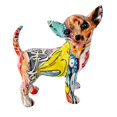 thumbnail image 2 of Graffiti Chihuahua Statue Dog Figure Spray Paint Resin Table Decoration Delicate Style D, 2 of 8