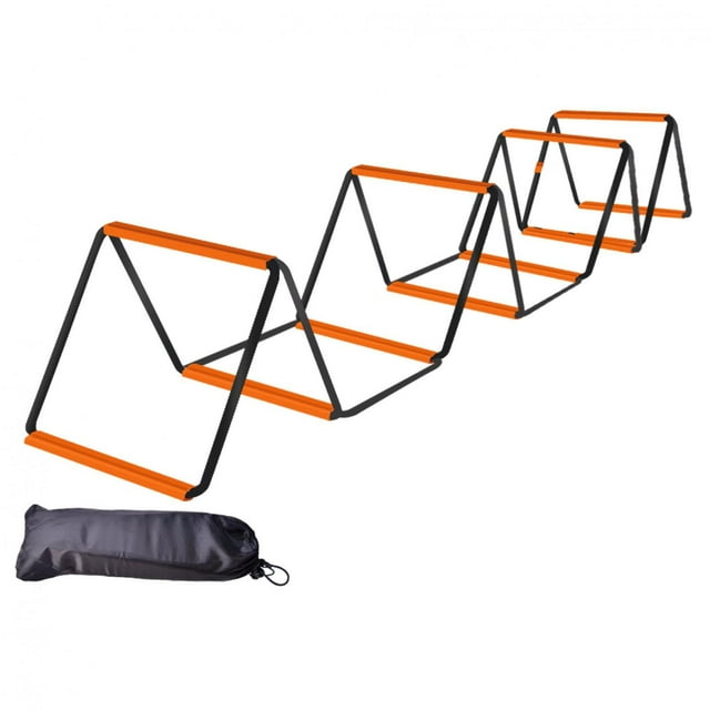 Almencla Échelle d'Agilité Facile à Installer Échelle de Football Pliable Portable 10 Compartiments avec Sac