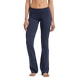 thumbnail image 2 of Fishers Finery Women's Bootleg Yoga Pant; Back Pockets; Cotton & Modal Blend (Navy, XS Petite), 2 of 6
