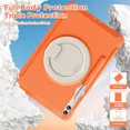 thumbnail image 5 of Handle Stand Tablet Case for Samsung Galaxy Tab A9 Plus 11 Inch 2023 SM-X210 X216 X218 Shockproof Cover for Tab A9 8.7 2023 X110 (Coral Orange,S9 Plus 2023 X810), 5 of 7