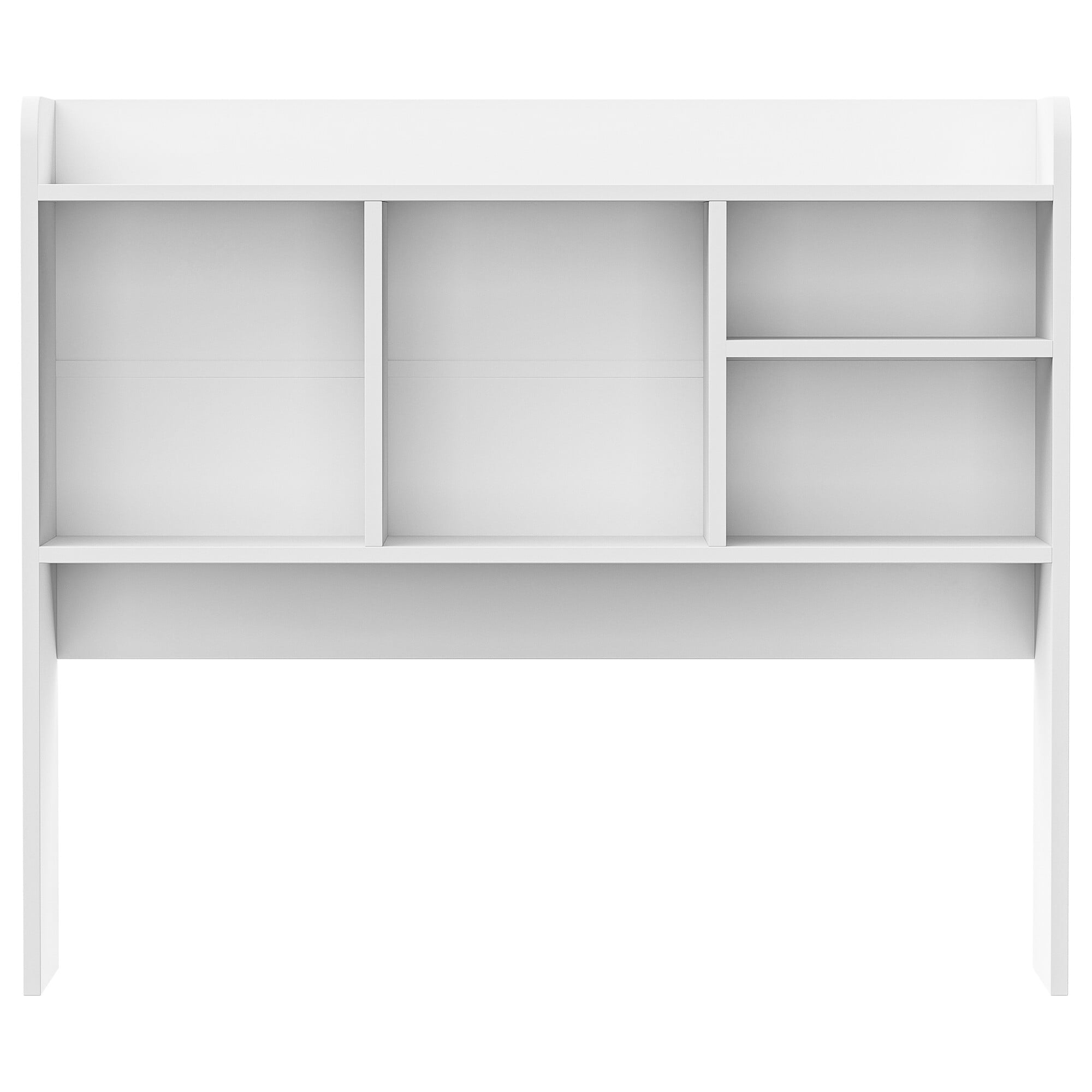 ZENY Desktop Bookshelf Storage Tabletop Display Hutch with 4 Shelves Wood Frame Freestanding Desk Organizer, White