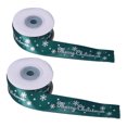thumbnail image 4 of 2 rollos de cinta navideña ancha, cinta verde navideña, cinta para envolver regalos navideños, 4 of 8