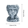 thumbnail image 3 of WQJNWEQ 24" Girl Statue Gray Resin Flower Plant Pot, 3 of 5