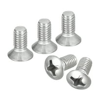M6x12mm Oval Head Phillips Machine Screws, 25 Pack 304 Stainless Steel Slightly Raised Countersunk Head Screws