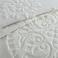 thumbnail image 3 of Collections Etc Luxurious Medallion Chenille Fringe Border Bedspread Ivory - Twin, 3 of 5